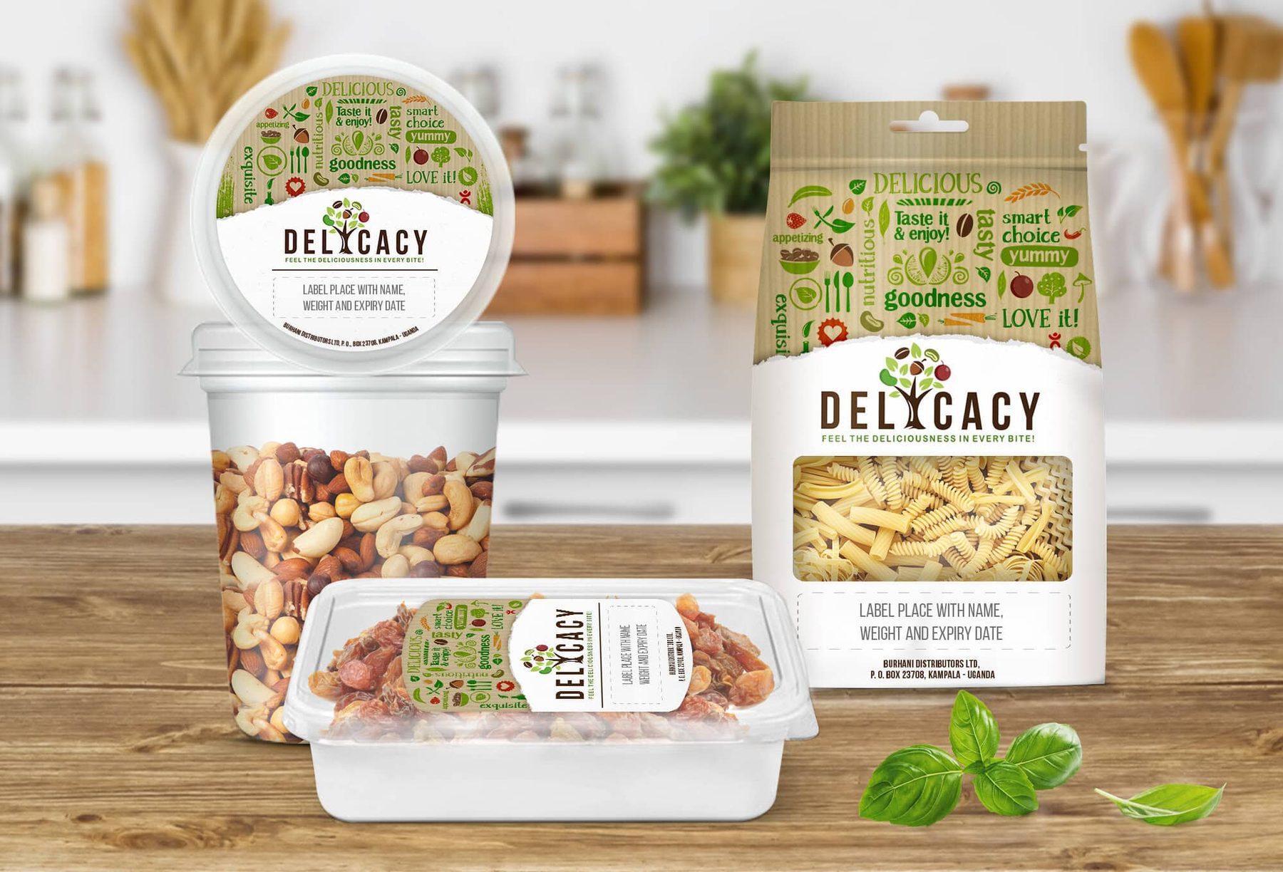 Projekt opakowania: Delicacy — przekąski i sałatki