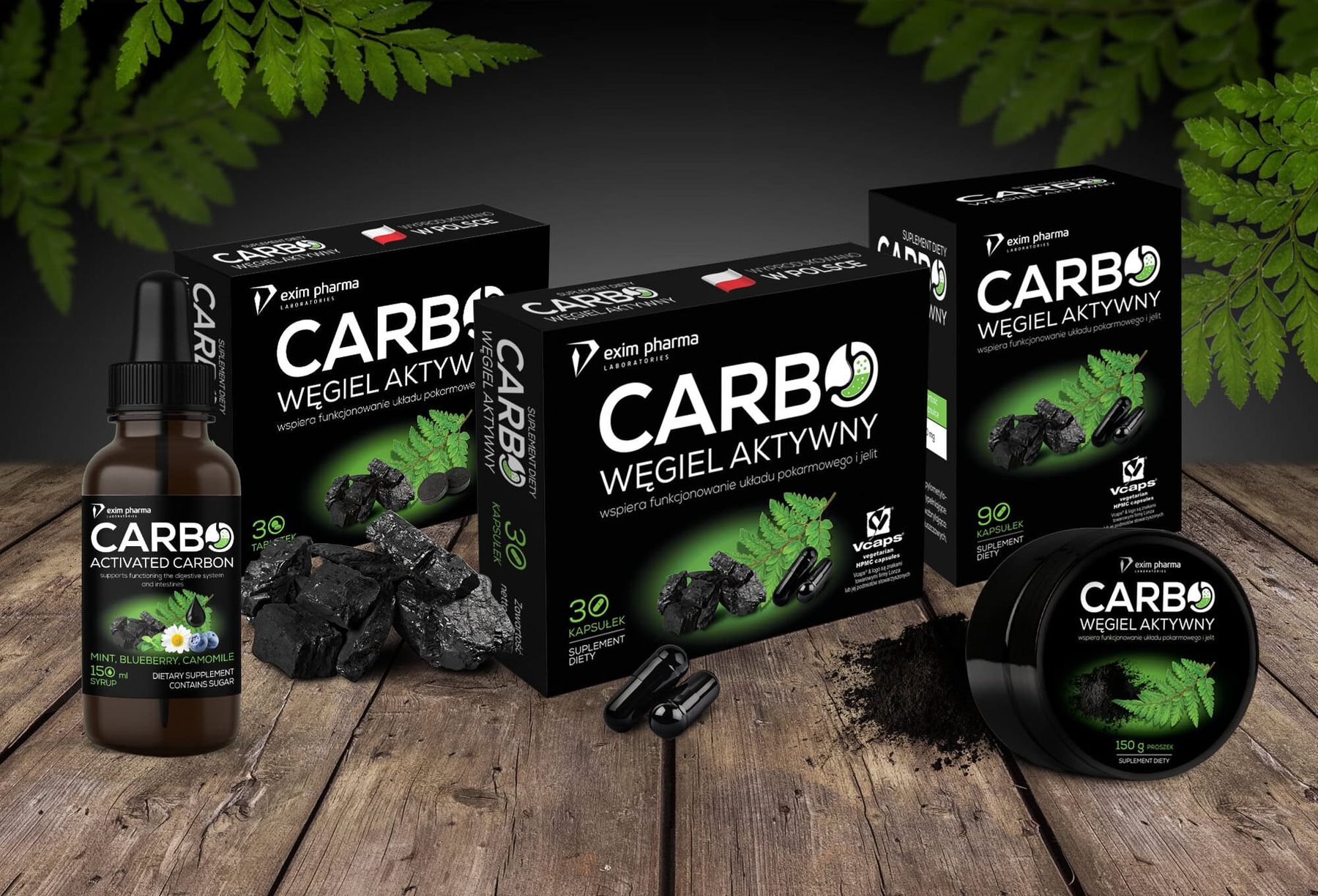 Projekt opakowania: Carbo — węgiel aktywny