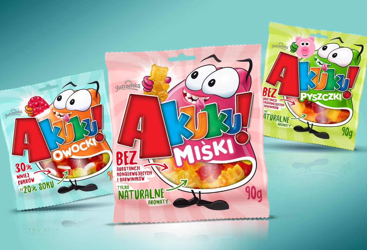 Projekt opakowania: Akuku! — żelki