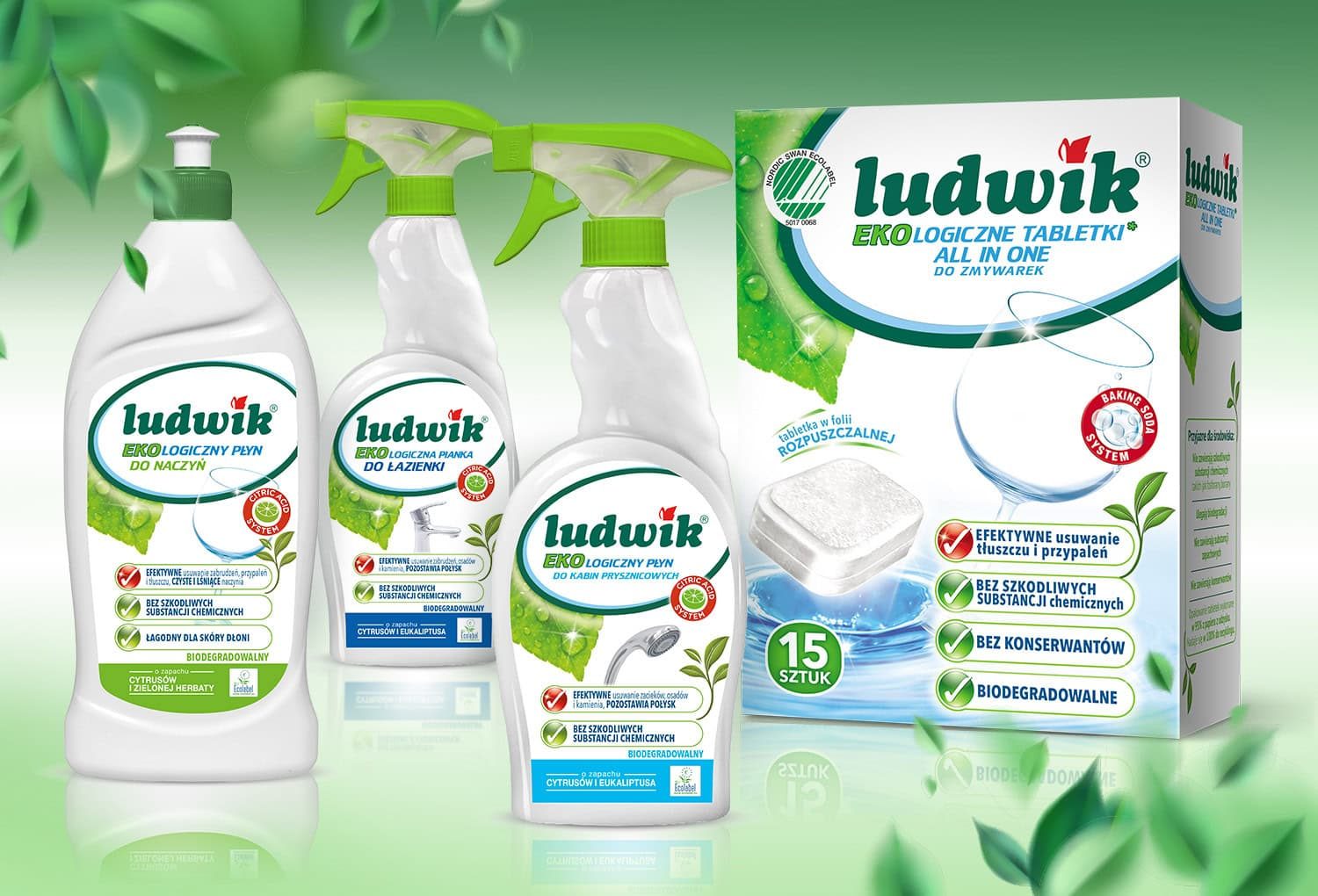 Projekt opakowania: Ludwik Eco — środki czystości