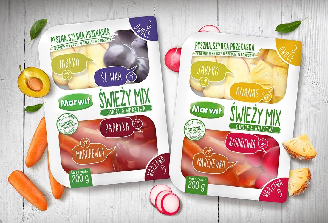Projekt opakowania: Marwit — Świeży Mix